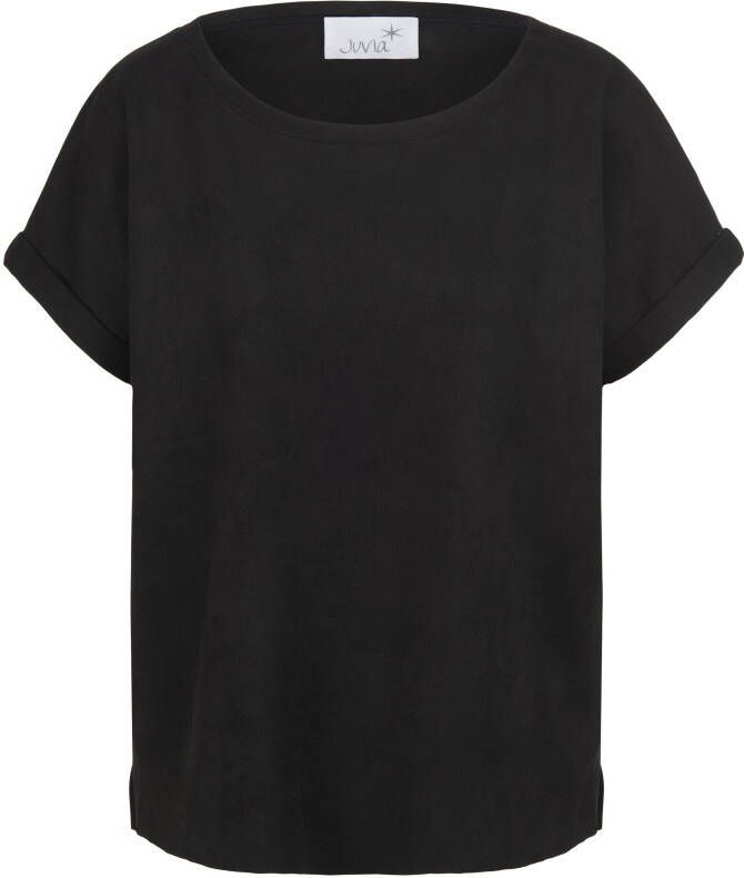 Juvia Shirt ronde hals en korte mouwen Van zwart