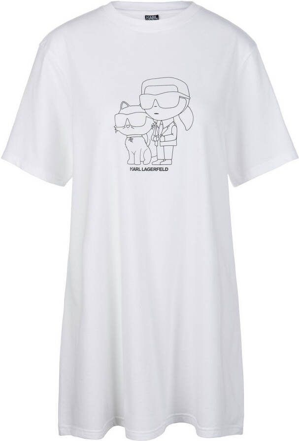 Karl Lagerfeld Slaapkleding top ikonik 2.0 t-shirt pj jurk Wit Dames