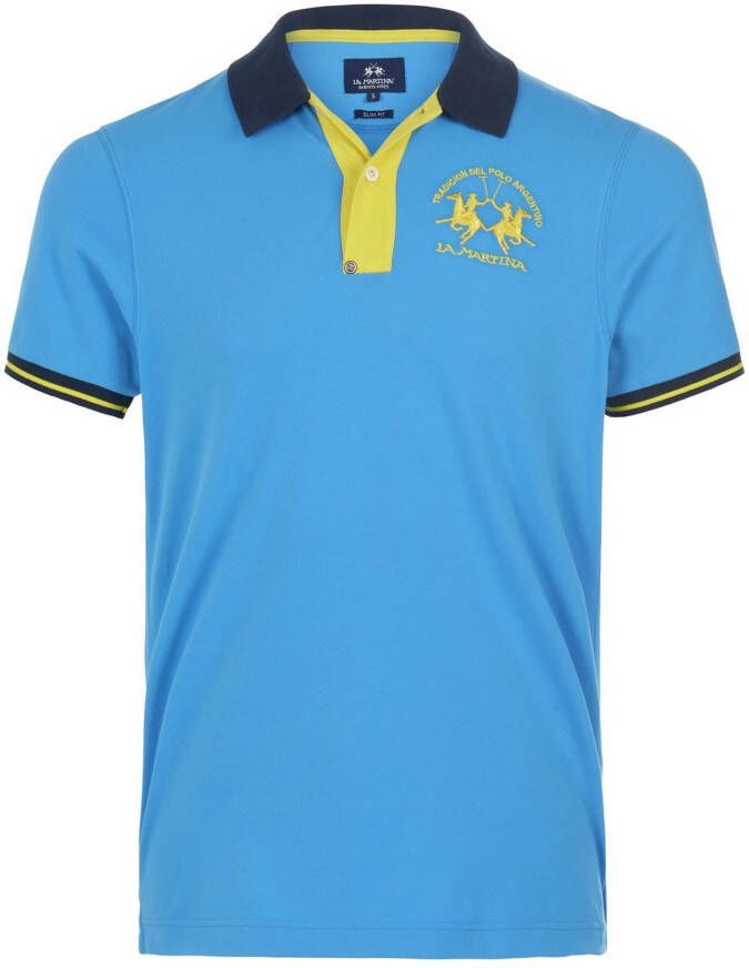 La Martina Poloshirt 100% katoen Van blauw