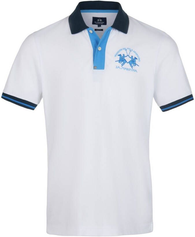 La Martina Poloshirt 100% katoen Van wit