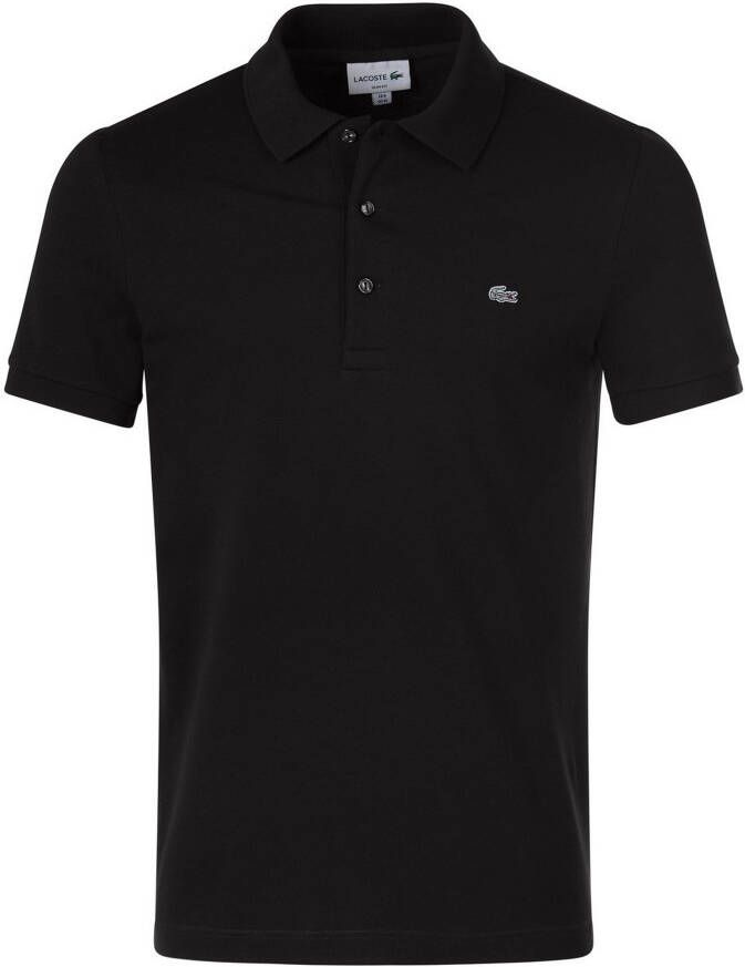 Lacoste Zwarte poloshirt met korte mouwen Black Heren