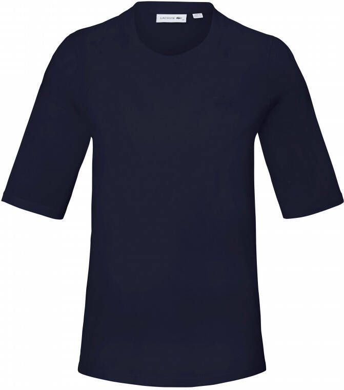 Lacoste Shirt met ronde hals met harmonieus gekleurde logopatch