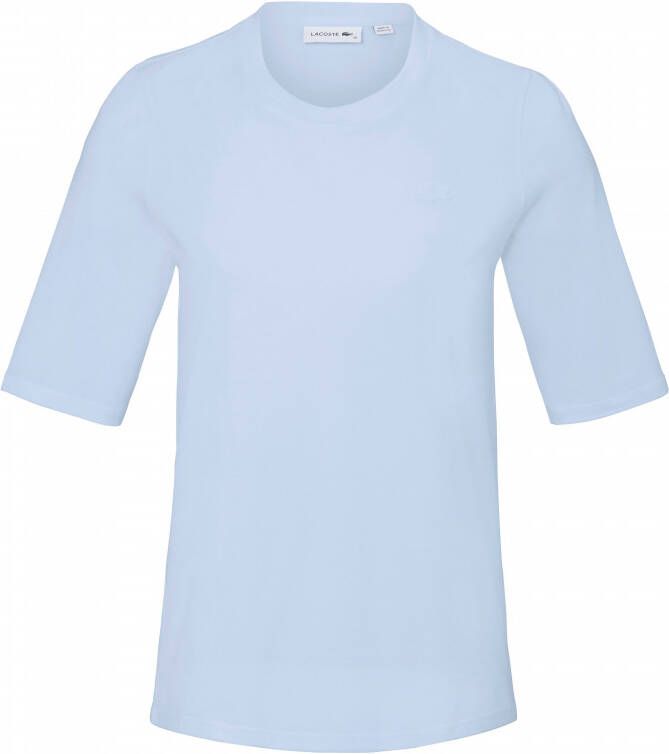 Lacoste Shirt 100% katoen ronde hals Van blauw