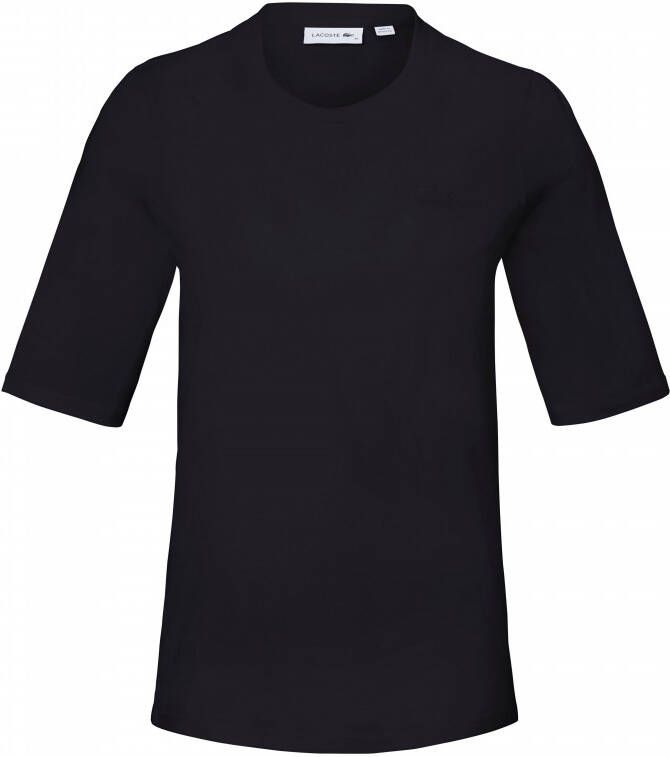 Lacoste Shirt met ronde hals met harmonieus gekleurde logopatch