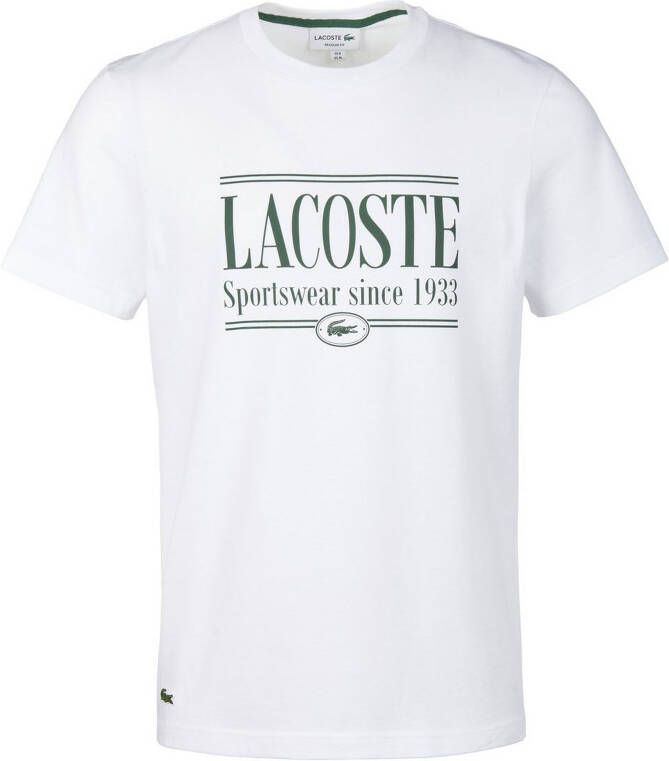 Lacoste Mannen Regular Fit T-Shirt Collectie White Heren