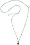 LEONARDO Ketting met hanger Ketting Valea 021767 met malachiet glassteen met glaskraal - Thumbnail 2