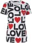 Moschino Katoenen T-shirt met zichtbaar logo Multicolor Dames - Thumbnail 1