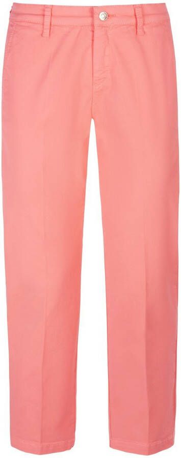 Mac Straight Fit-7 8-broek model Chino Turn Up Van pink