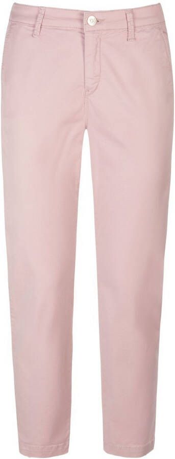 Mac Straight Fit-7 8-broek model Chino Turn Up Van roze