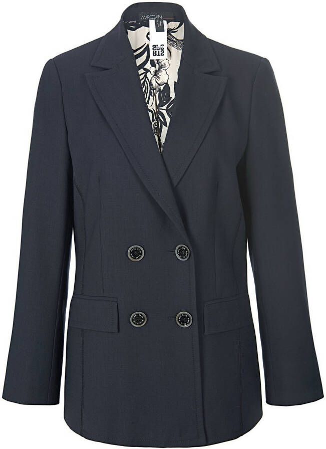 Marc Cain Blazer in scheerwolmix Van blauw