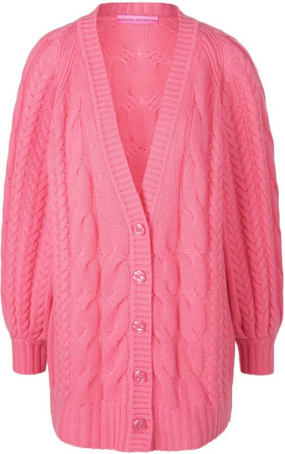 Marcel Ostertag Vest lange mouwen Van pink