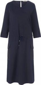 Margittes Jersey jurk in recht model Van blauw