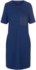 Margittes Jersey jurk korte mouwen Van blauw
