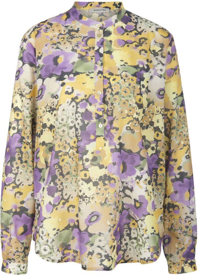 Margittes Lange blouse 100% katoen Van multicolour