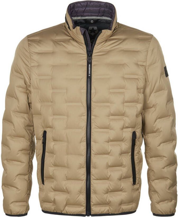 Milestone Donsjack in kort model Van beige