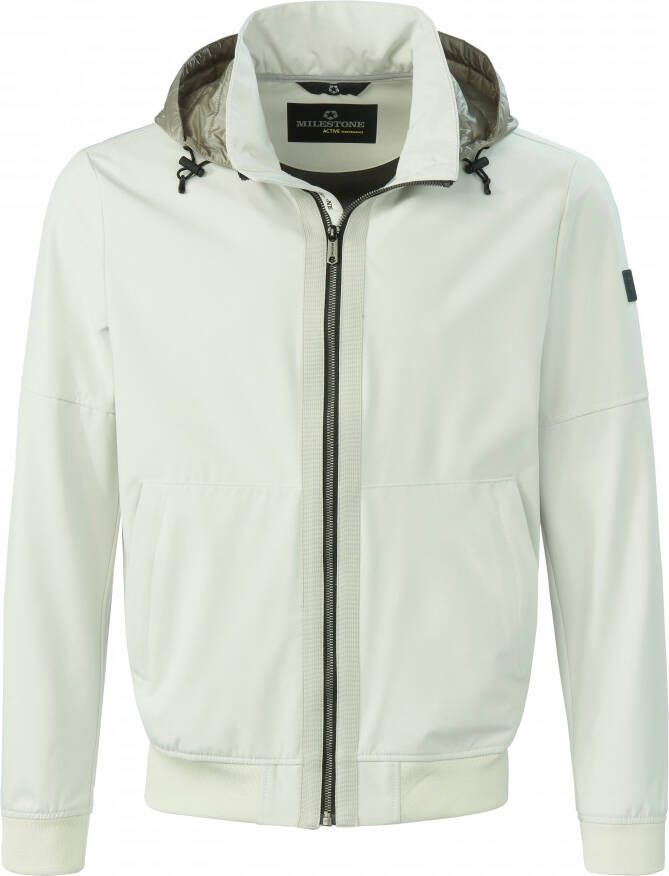 Milestone Softshell-blouson afneembare capuchon Van beige
