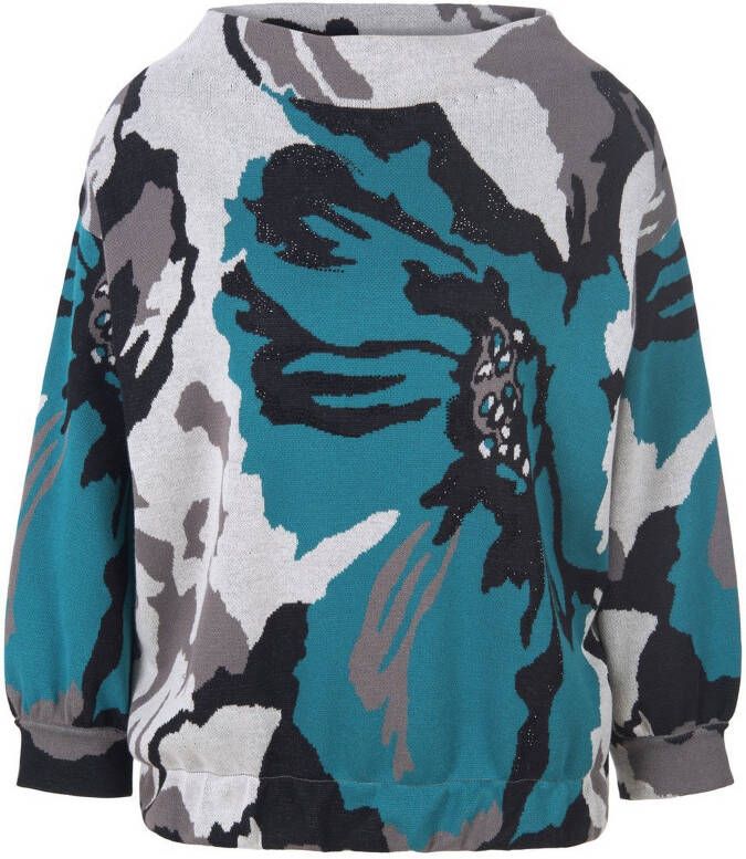 Monari Gebreide Trui met Patroon Multicolor Dames