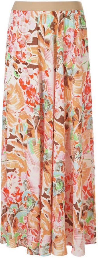 MOS MOSH Kleurrijke Maxi Rok met Elastische Tailleband Multicolor Dames - Foto 2