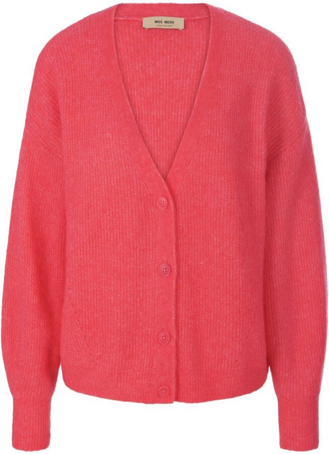 MOS MOSH Gezellig en stijlvol Alpaca Blend Cardigan Pink Dames
