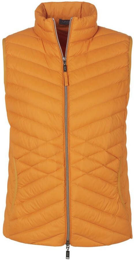 MYBC Donzen bodywarmer deelbare ritssluiting Van geel