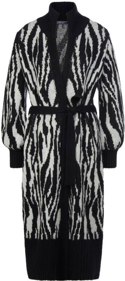 MYBC Lang vest zebra-jacquard Van zwart