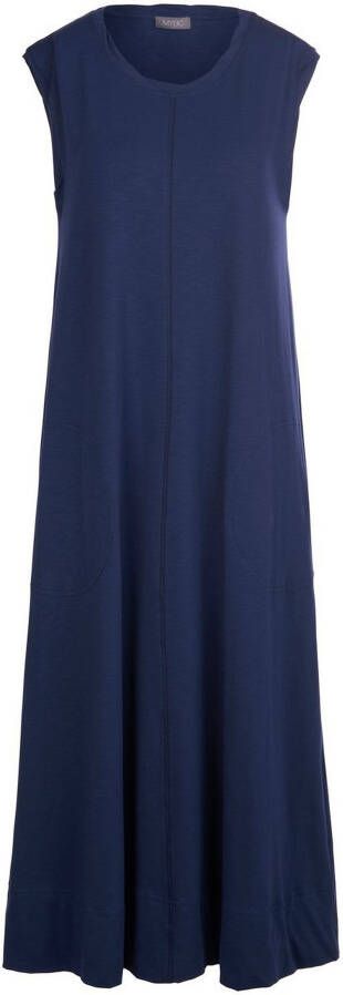 MYBC Mouwloze jersey jurk zakken Van blauw