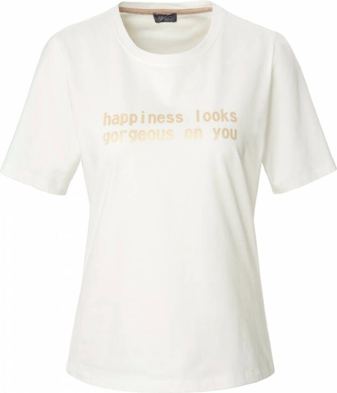 MYBC Shirt ronde hals en message-print voor Van wit