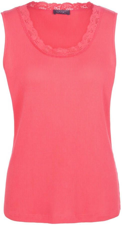 MYBC Top lingeriestijl fijne kant Van pink