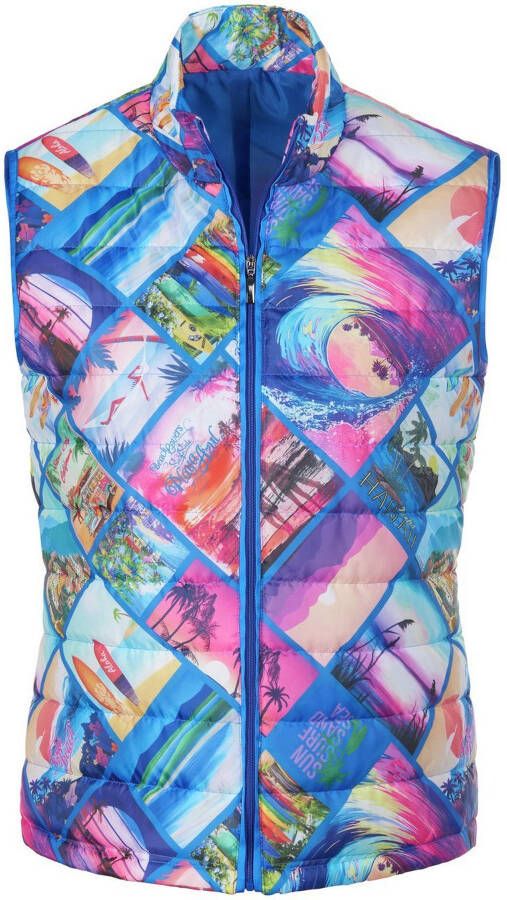 MYBC Watté-bodywarmer print Van blauw