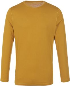 Olymp Body Fit-shirt ronde hals en lange mouwen Van Level 5 Five geel