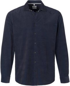 Olymp Fijncord overhemd kentkraag Van Level 5 Five blauw