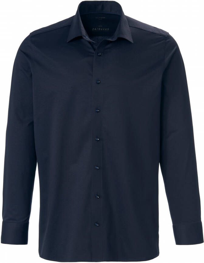 OLYMP Overhemd met lange mouwen Luxor 24 Seven modern fit jersey shirt met geurremmende materiaaleigenschappen - Foto 6