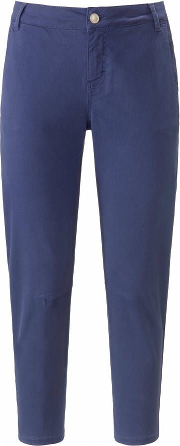 Peter Hahn 7 8-broek pasvorm Sylvia verstevigde band Van blauw
