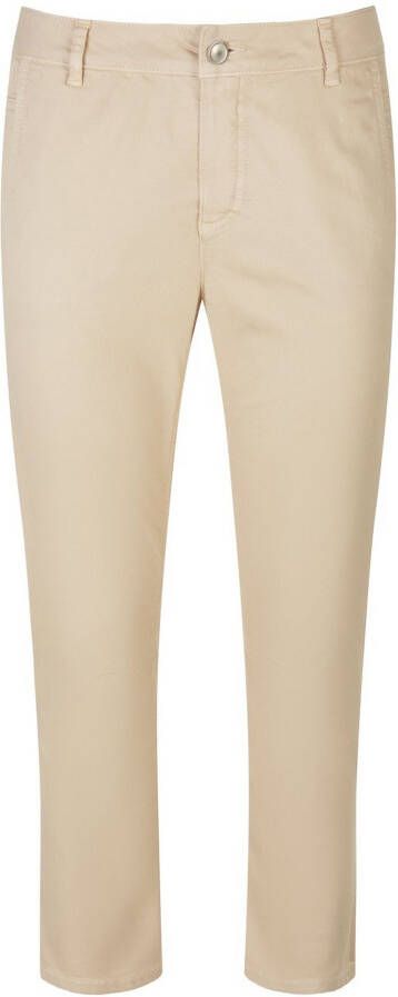 Peter Hahn 7 8-broek pasvorm Sylvia verstevigde band Van beige