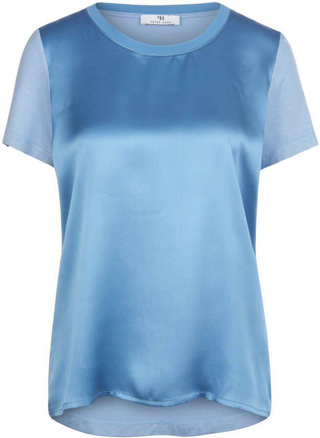 Peter Hahn Blouseshirt korte mouwen Van blauw