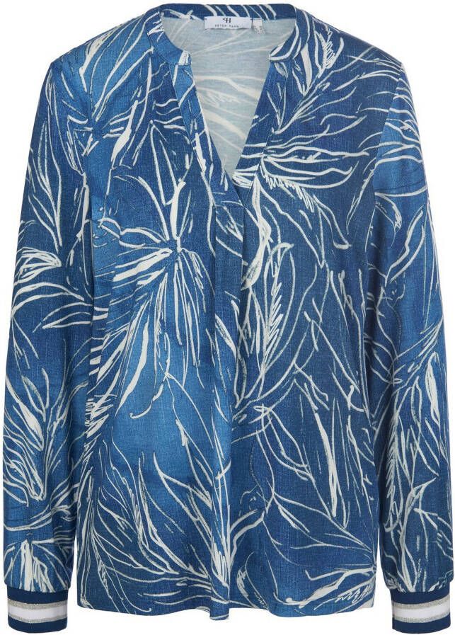 Peter Hahn Blouseshirt zonder sluiting Van blauw
