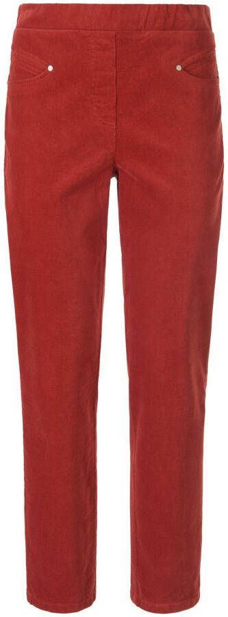 Peter Hahn Broek fijn ribfluweel pasvorm Cornelia Van rood