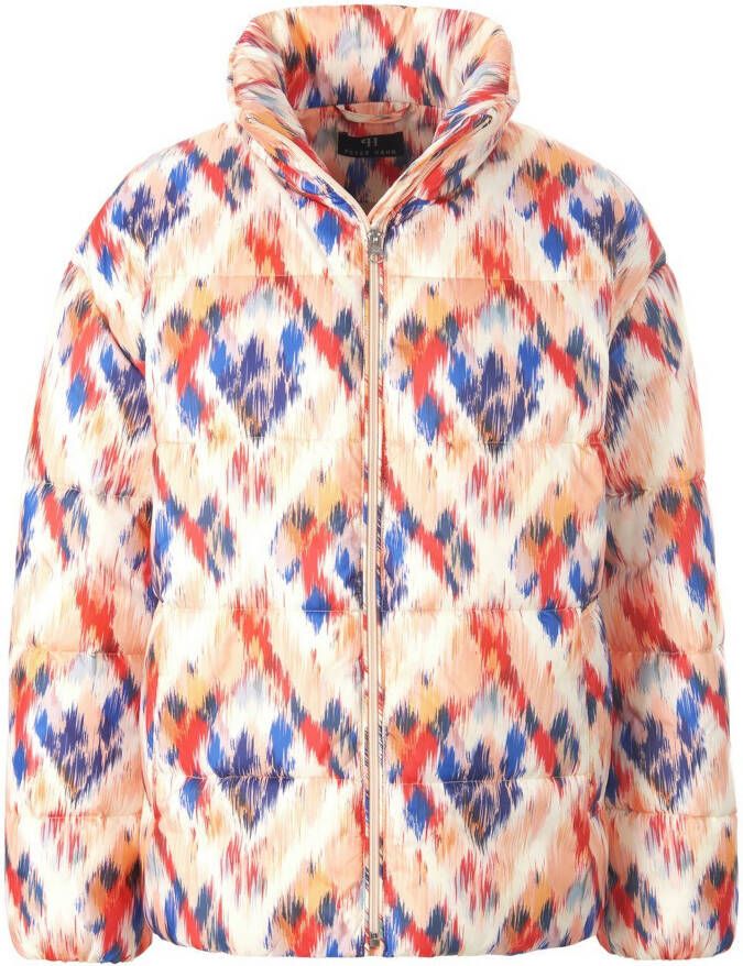 Peter Hahn Gewatteerde jas print Van multicolour