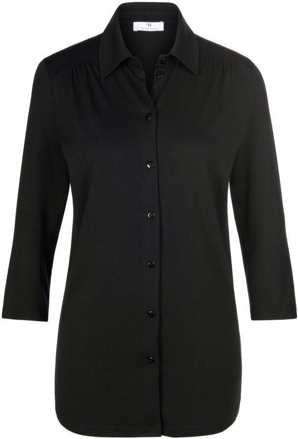 Peter Hahn Jersey blouse 3 4-mouwen Van zwart