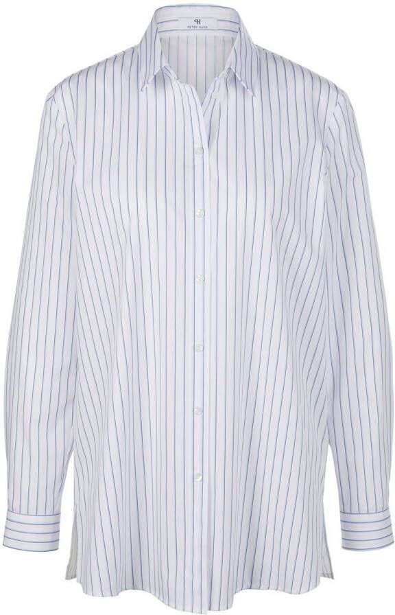 Peter Hahn Lange blouse 100% katoen Van wit