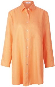 Peter Hahn Lange blouse 100% linnen Van oranje