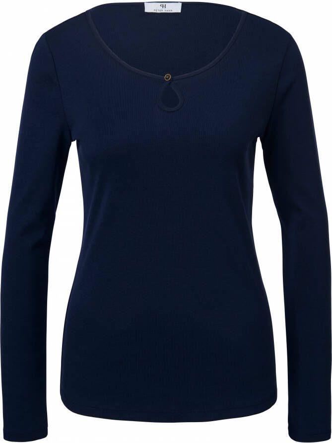Peter Hahn Shirt 100% katoen Van blauw