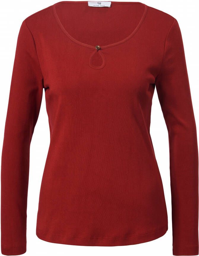 Peter Hahn Shirt 100% katoen Van rood