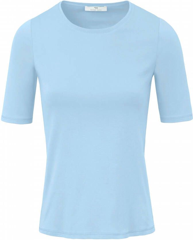 Peter Hahn Shirt 100% Pima Cotton ronde hals Van blauw