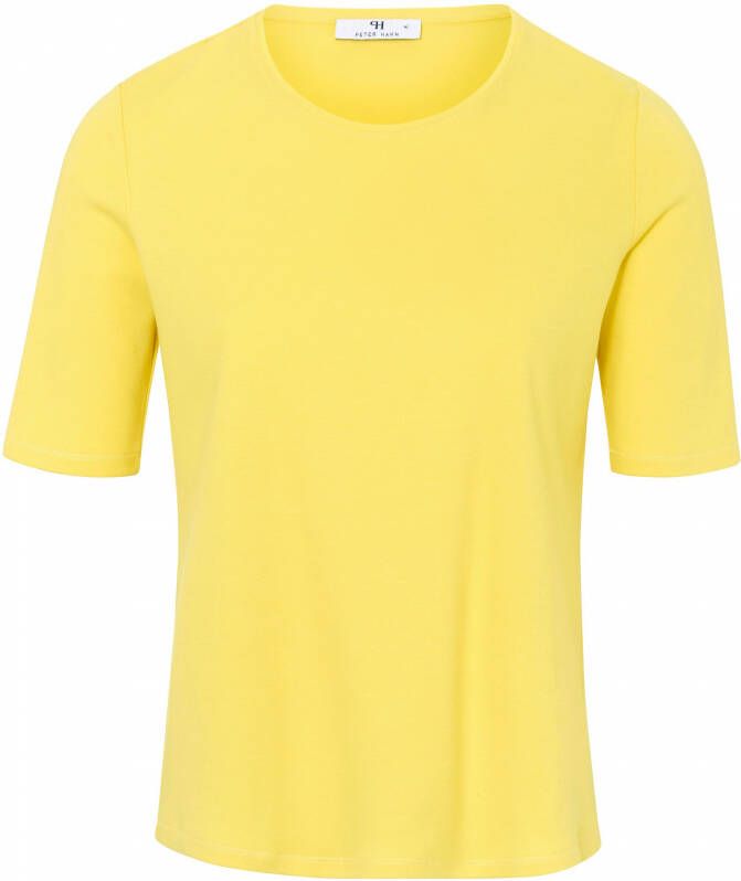Peter Hahn Shirt 100% Pima Cotton ronde hals Van geel