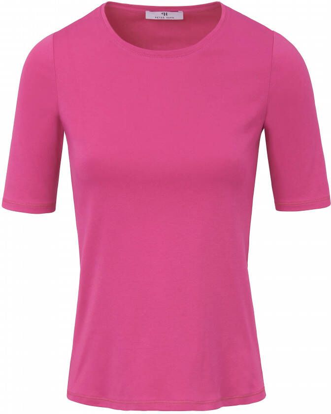 Peter Hahn Shirt 100% Pima Cotton ronde hals Van pink
