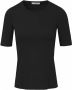 Peter Hahn Shirt 100% Pima Cotton ronde hals Van zwart - Thumbnail 1
