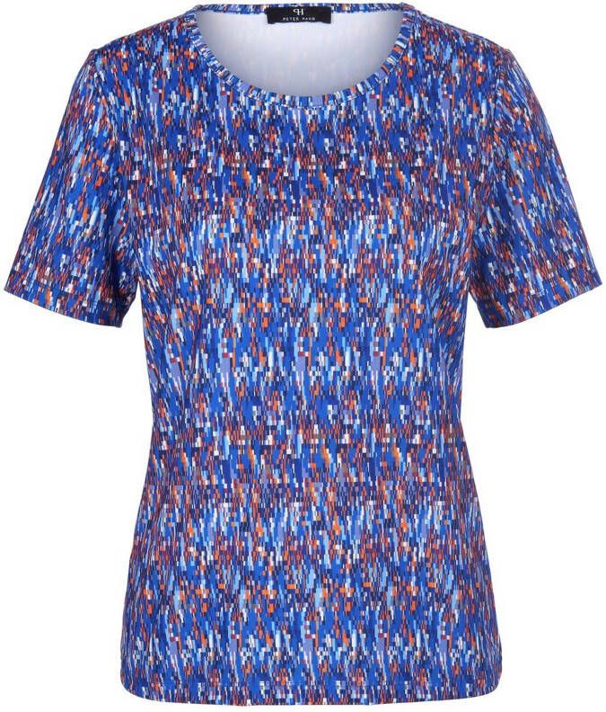 Peter Hahn Shirt ronde hals en korte mouwen Van multicolour