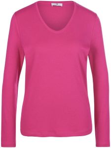 Peter Hahn Shirt V-hals 100% katoen Van pink