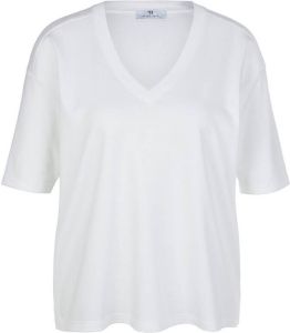 Peter Hahn Shirt V-hals 100% katoen Van wit